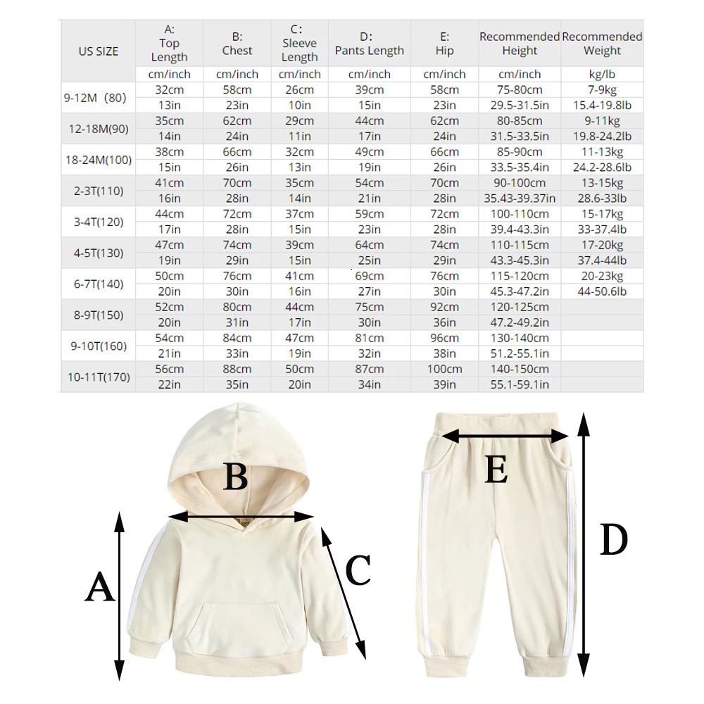 2025 Toddler Kids Hoodies Sweatshirt Set Solid Velvet Spring Autumn Baby Boy Girl Tracksuit Clothes For Children Sports Outfits 250220