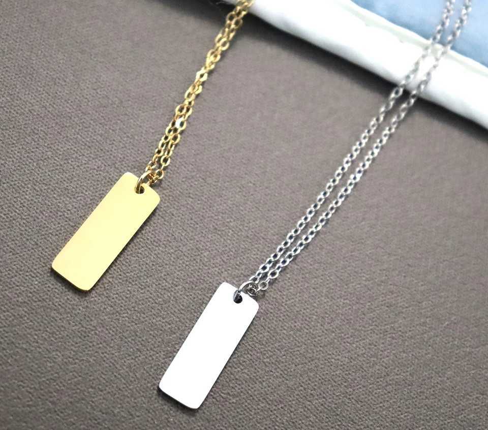 10pcs lot 304 Stainl Steel 8x22mm Pendant Necklace for Men and Women Simple Popular Street Party Punk Jewelry GiftXJ250219