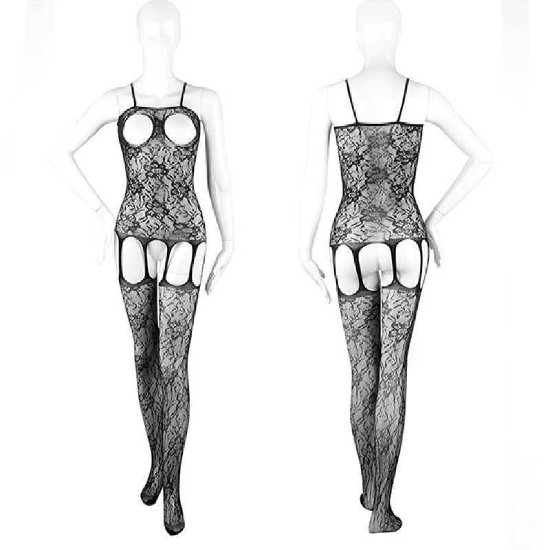 For Sex Bold Body Crotchless Bodysuits Transparent Bodystocking Suit Open Bra Outfits Erotic Costumes Sexy Fishnet Lingerie W250630