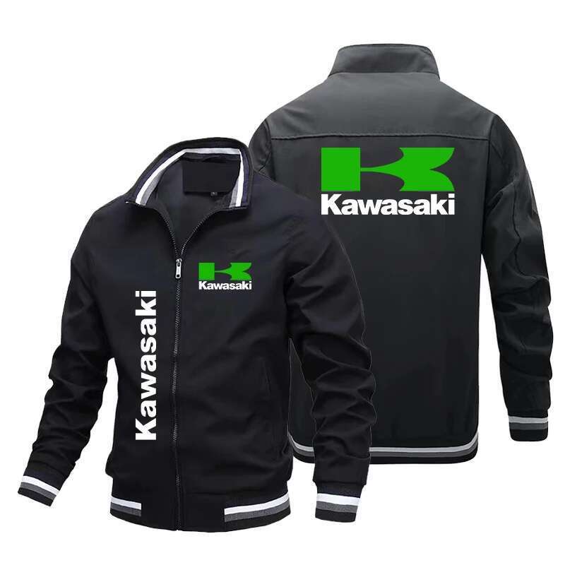 Men's Logo Printed Motorcycle Jacket, Fashionable Casual Windshield, Racing Suit, Autumn 2024