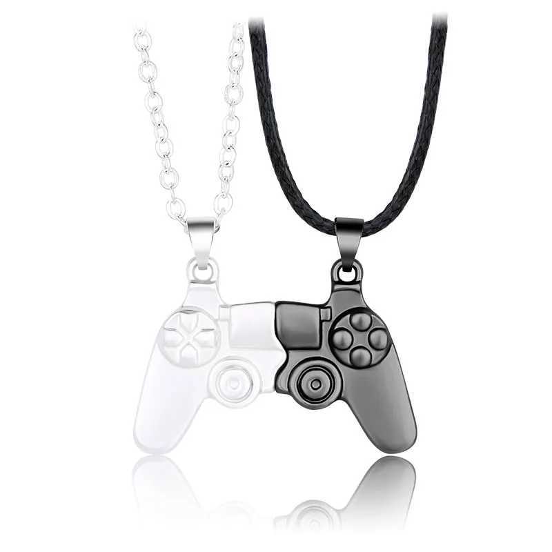 2 Pieces/set Friendship Couple Necklace Magnet Hip Hop Game Controller Couple BFF Best Friends Matching Necklaces for Him HerXJ250219