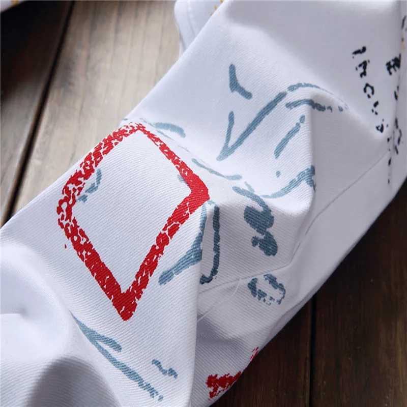 New European-Style Digital Print Men Jeans Slim Fashionable Trousers Stretch Pants Small Feet Casual High Quality Denim Pants X250220