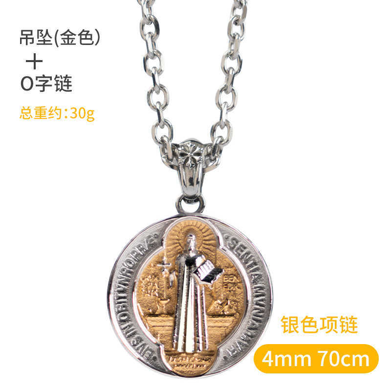 Pendant Necklaces Gothic loli pendant ins necklace womens titanium steel mens trendy hip-hop street personality pendant H25219