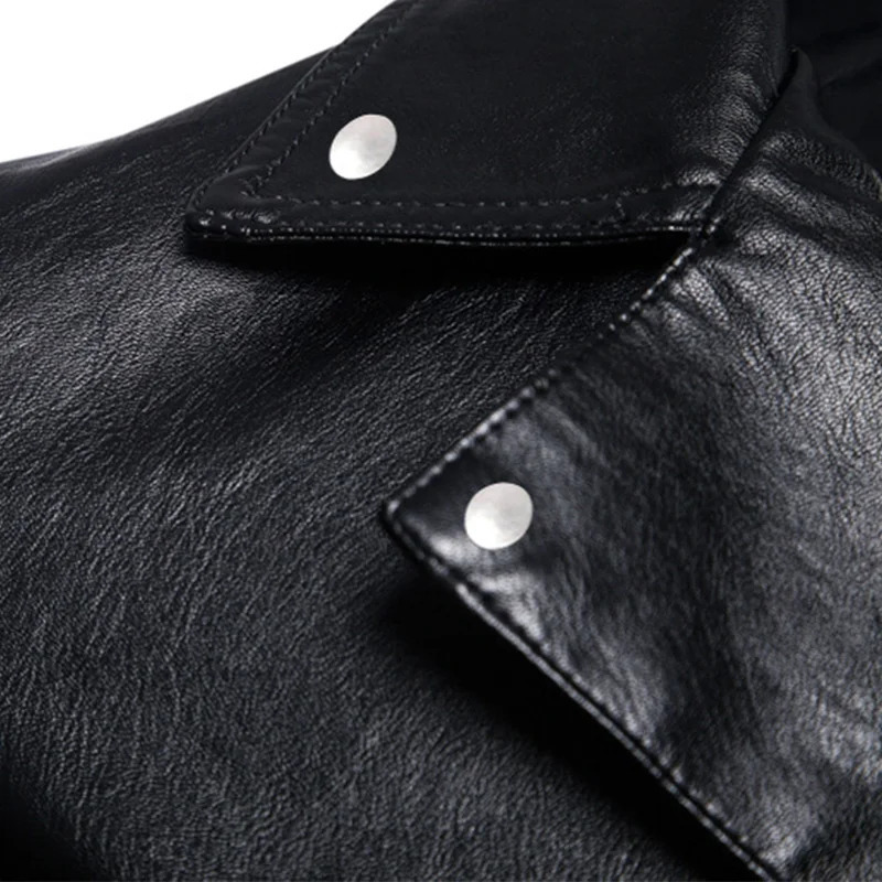 TRAF Fashion Four Seasons Leather Men Spring Korean Version Slim Comfortable Lapel Leisure Youth Jacket 250210
