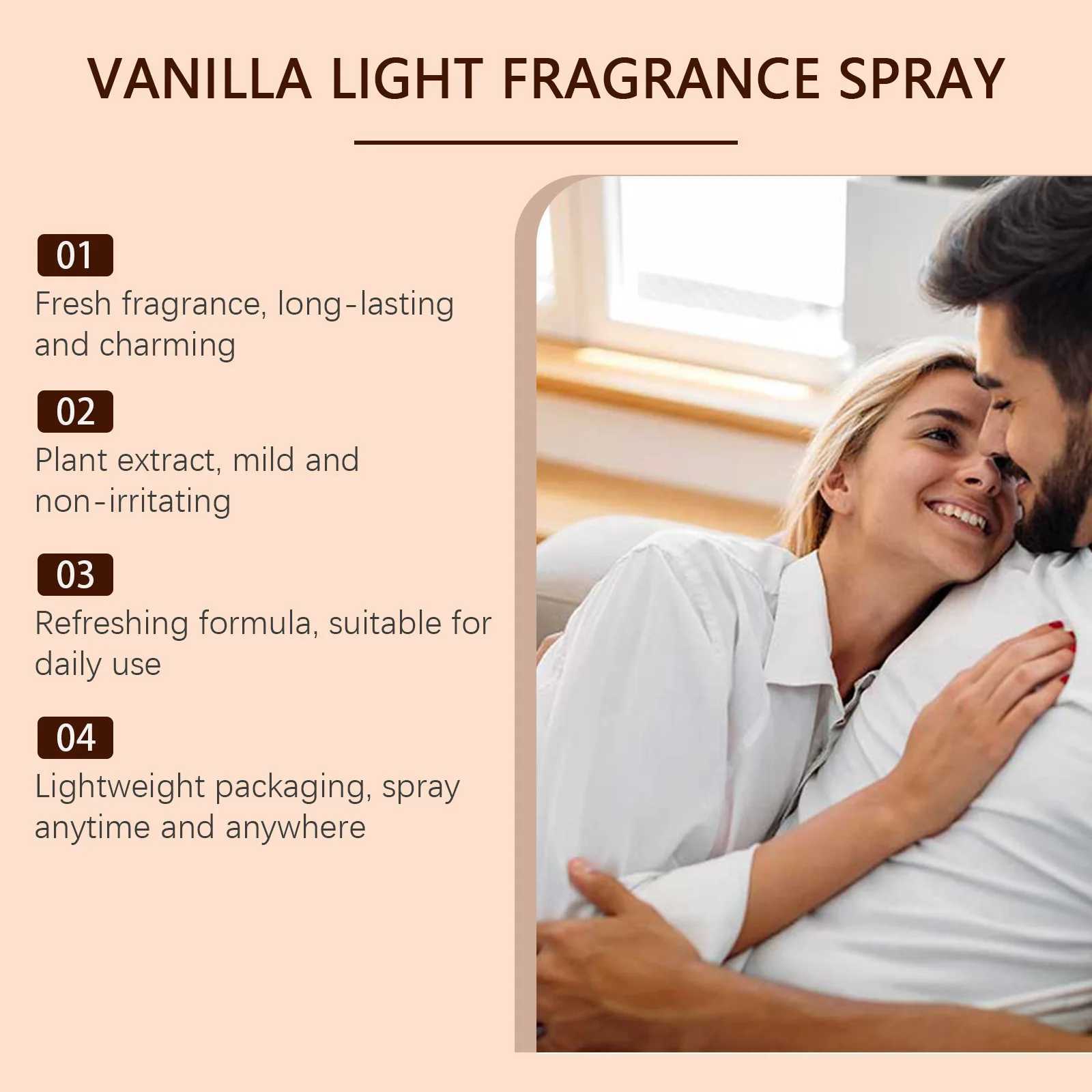Vanilla Light Fragrance Spray Long Lasting Plant Scent Easy Carry Floral Pheromone Attract Men Date Flirting Gifts Women PerfumeXJ250220