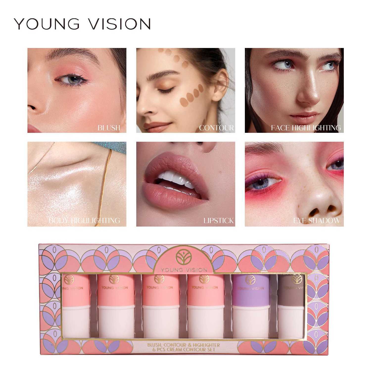 VISION 6 Color Set Multi-Purpose Makeup Stick Highlighter Makeup Cream B Matte Powder B Stick SetW250220