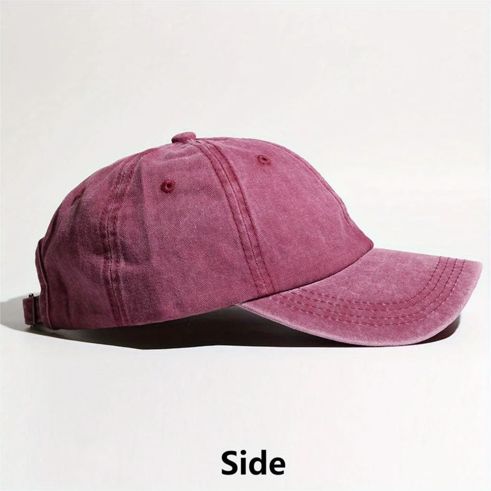 Simple Washed Hole Crossing High Ponytail Hat For Women Versatile Baseball Cap Soft Top Baseball Cap 250214