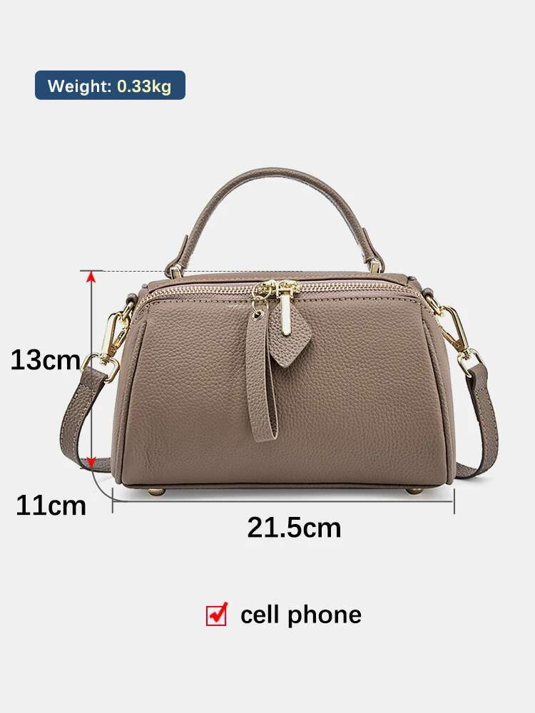 Designer bag handbag women's shoulder cross leather retro Boston large capacity 2025 new fashion daily leisure