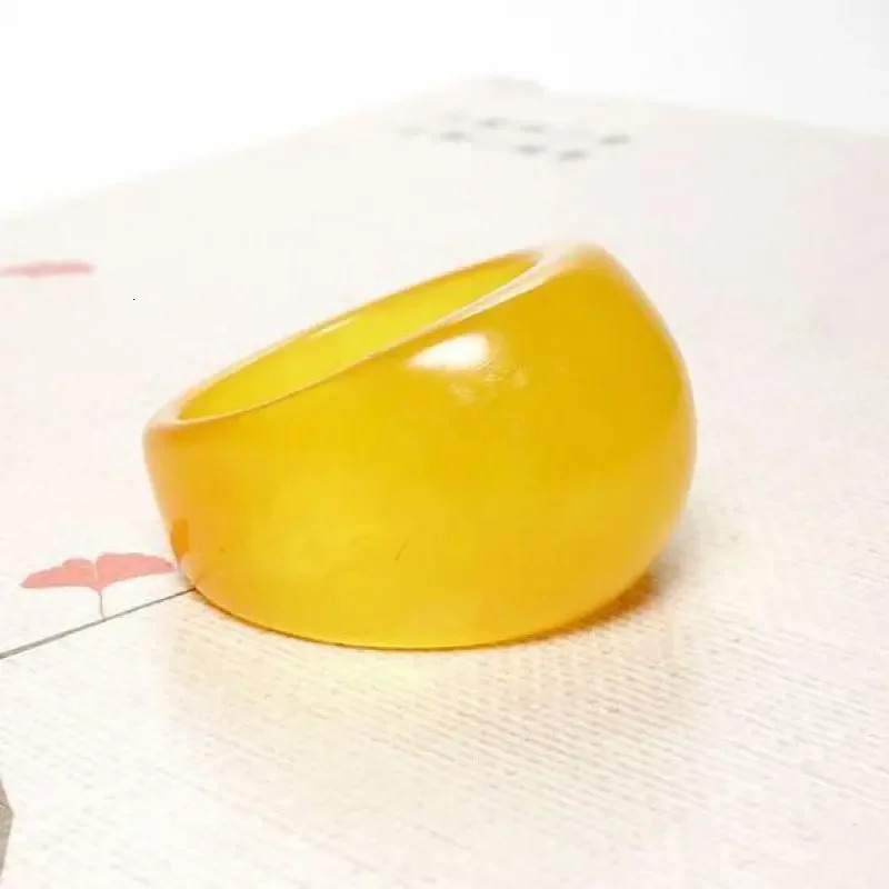 Natural Yellow Amber Ring Men Women Fine Jewelry Accessories Baltic Ambers Rings For Girlfriend Mom Gifts 250218