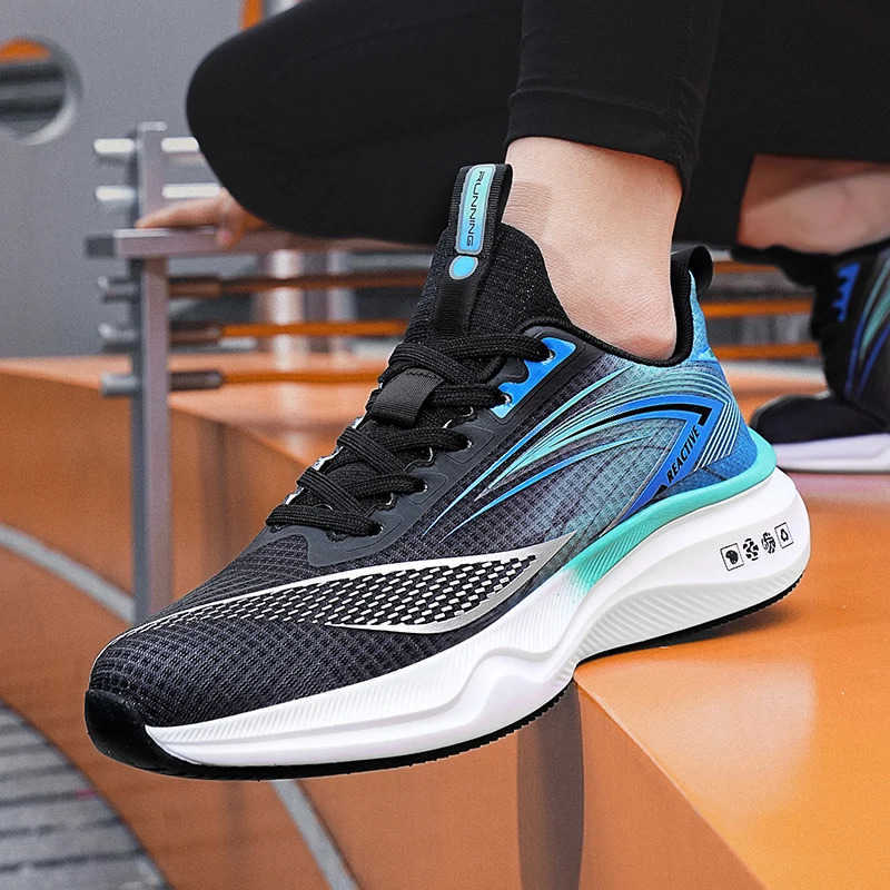 Mens Running Shoes Cheap Outdoor Casual Sneakers Mesh Cfortable Flat Lace-up Summer Gym Shoes Breathable Tennis Shoes for Men Z250318