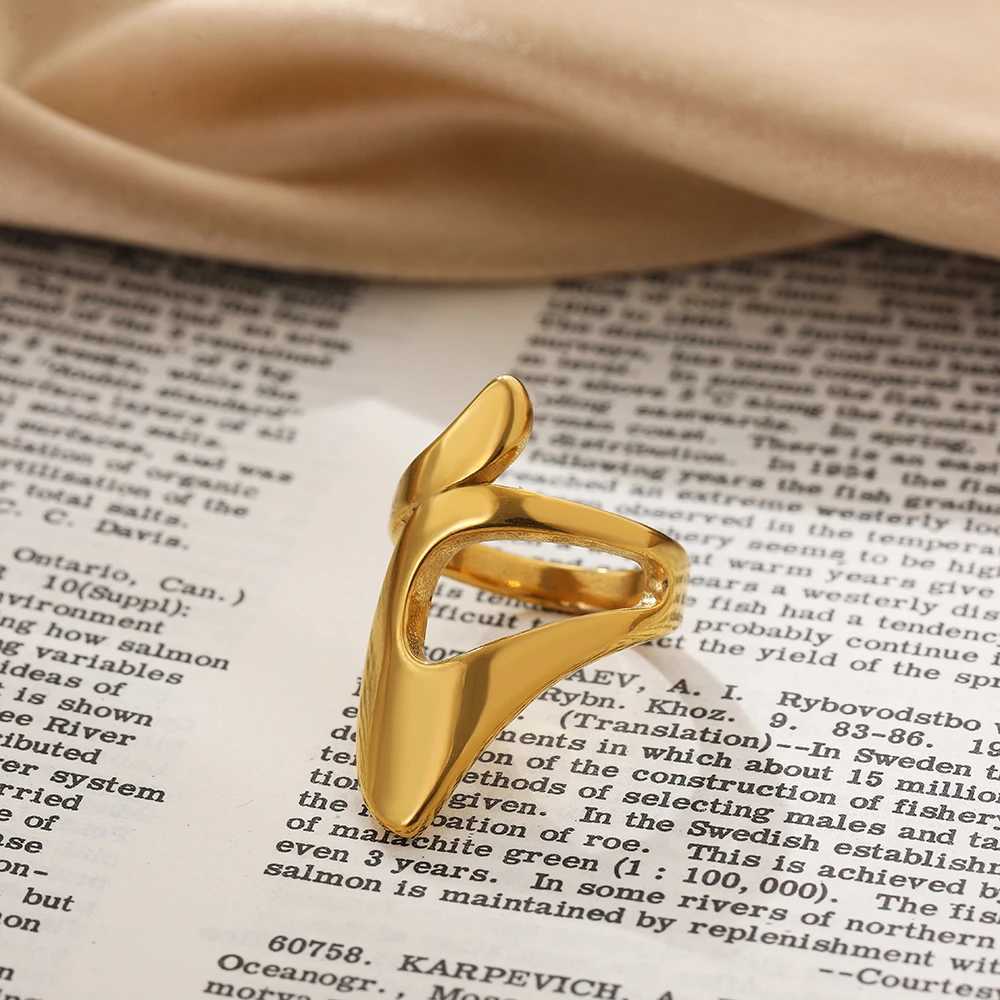 Vintage Stainless Steel Rings for Wen Punk Chunky Irregar Smooth Adjustable Open Ring Jewelry Weddings Gifts X250220
