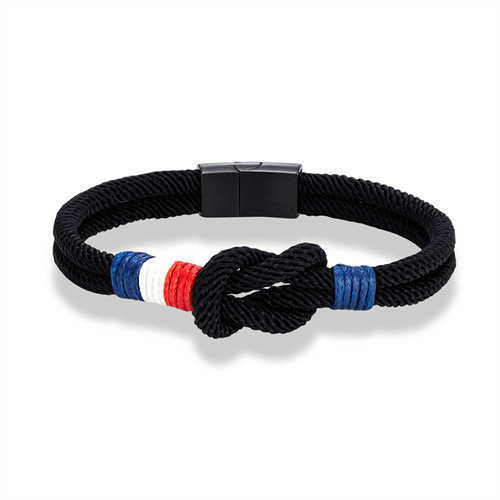 Charm Bracelets French Flag Bracelet Mens and Womens Fashion Milan Rope Flag Hand Rope H25220