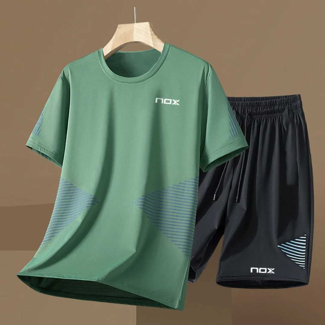 Men's Tracksuits 3D printed mens short sleeved suit fitness tennis sportswear round neck short sleeved T-shirt shorts 2024 mens clothing z250220