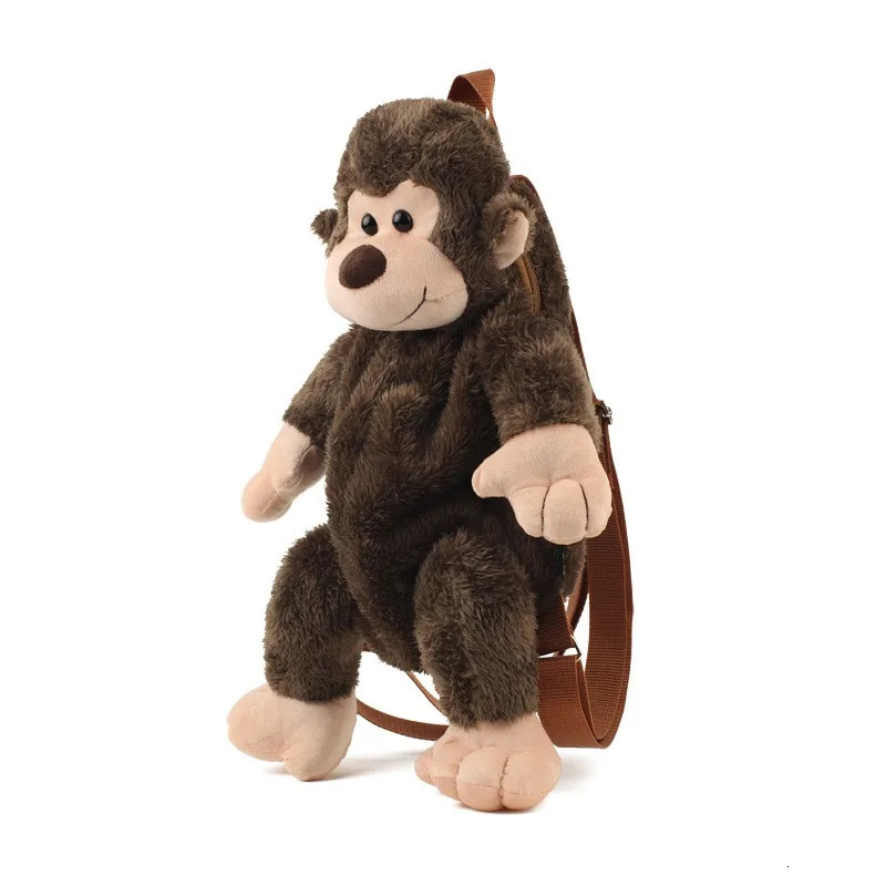 Gorilla Plush Backpacks Cute Stuffed Animal Toys Monkey Bear Soft Toys Shoulder Bags Wholesale for Kids Boy Girls Drop 250220