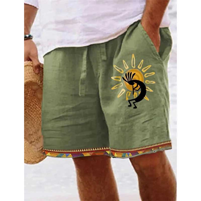 Vintage Artistic Patterns Swim Trunks For Men Ethnic 3D Print Short Pants Summer Casual Breathable Fitness Street Beach Shorts X250220