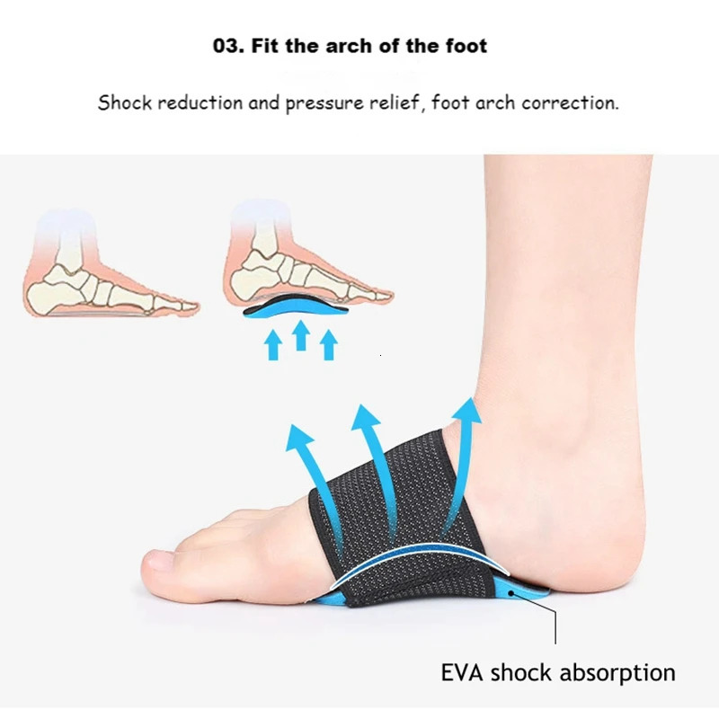 1Pair Flat Feet Arch Support Orthopedic Insoles For Shoes Men Women Shoe Pads Valgus Sports Insole Foot Inserts Accessories 250219