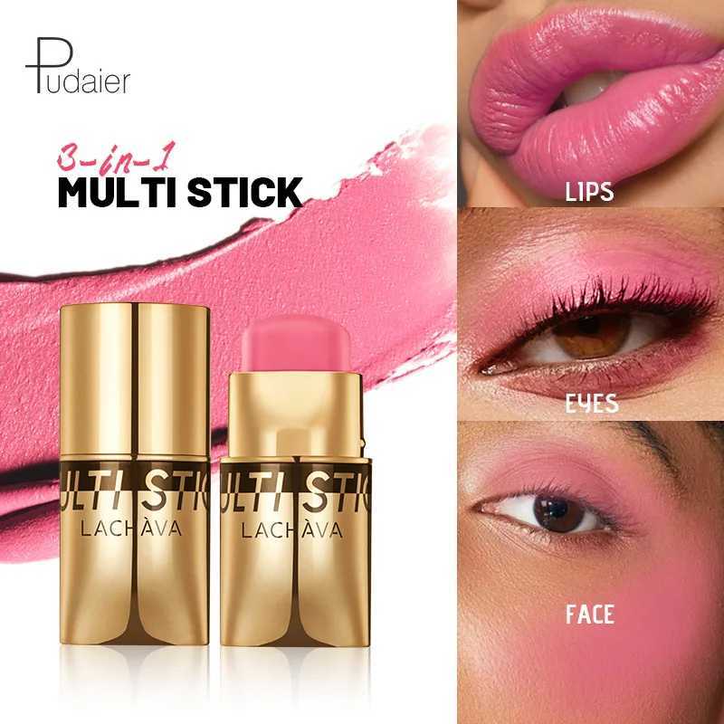 3-in-1 Lescent Eyeshadow B Stick Matte Rouge Lip Cheek B Balm Lipstick Tubes Matte Contour CosmeticsW250220