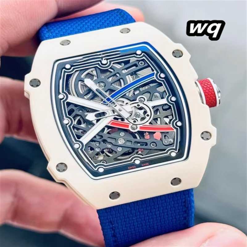 Luxury Watch Mens 67-02 Series White Swiss Movement Ceramic Ultra Thin Timing Mens Watch Automatic Mechanical Used Watch Single WatchR1E8XIL4