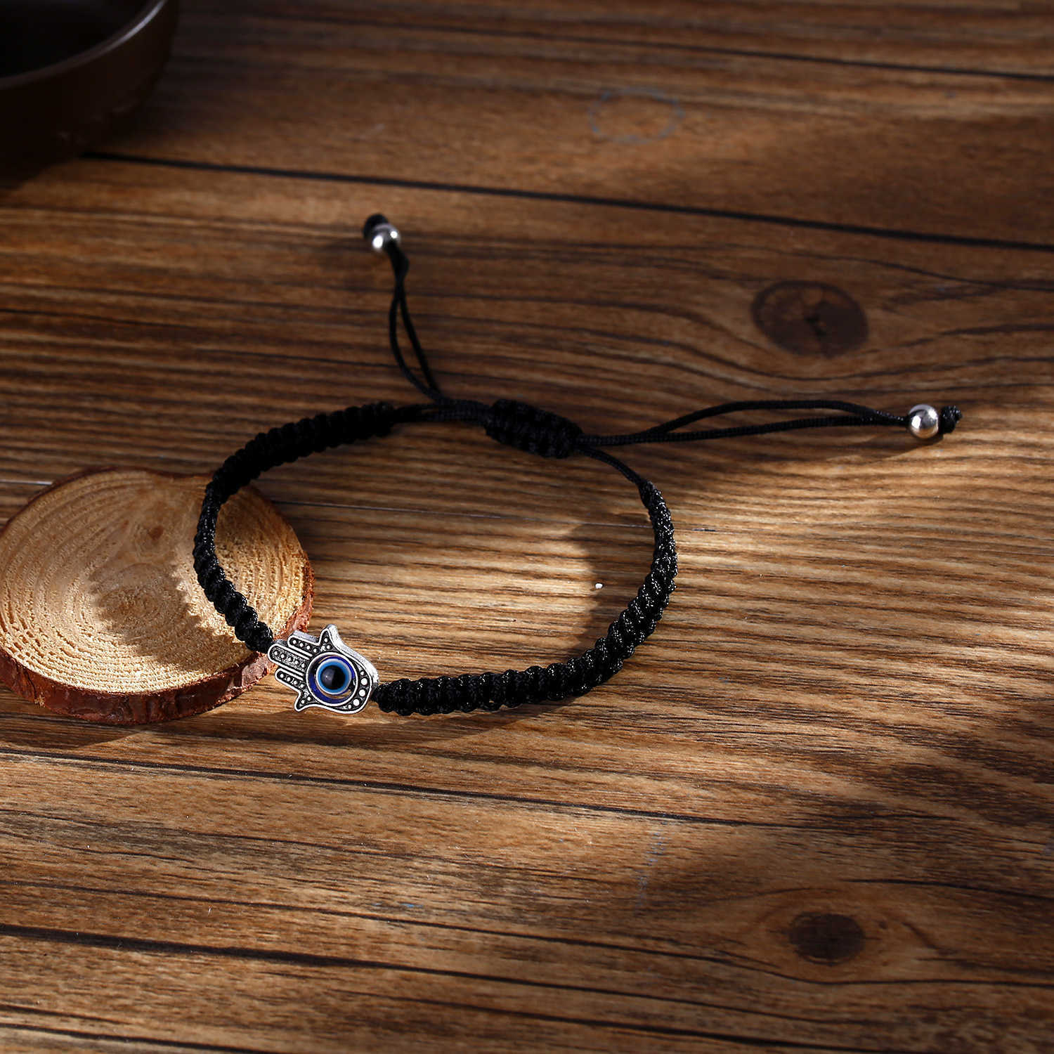 Charm Bracelets Bracelet female evil eyes palm blue eyes evil eyes red rope knitting Adjustable Bracelet H25220
