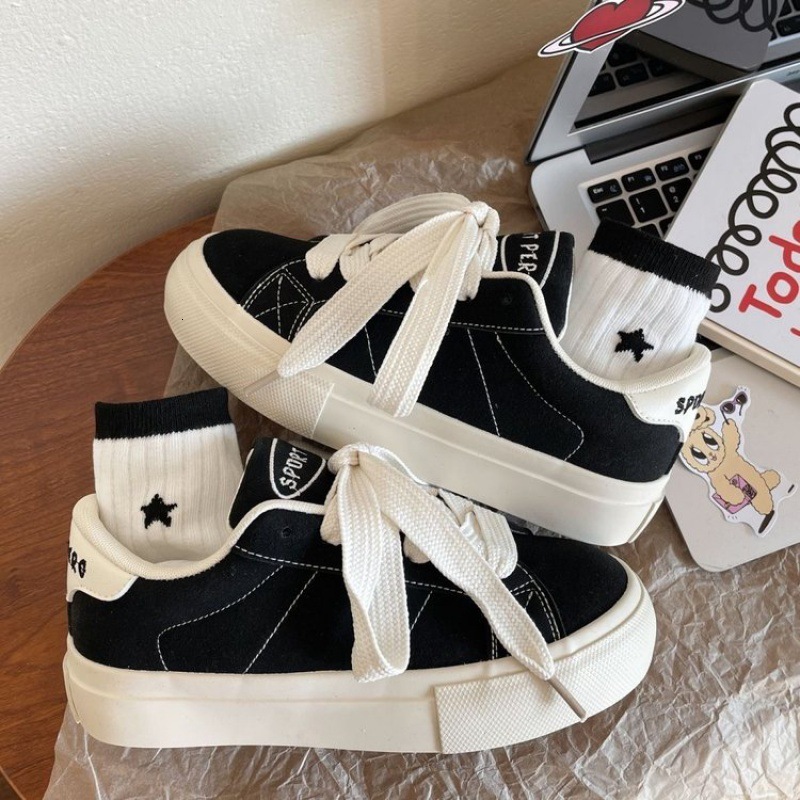 Ladies' Red Board Shoes 2025 Spring/summer New Design Shoes Personalized Small Thick Soled Casual Shoes Multi Functional Sports Canvas Shoes