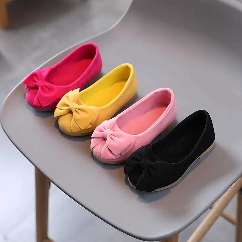 2024 Spring Autumn Children Shoes Girls School Flats Slip-on Shoes Flock Moccasins Girls Slip-on Shoes Size 21-36 X250220