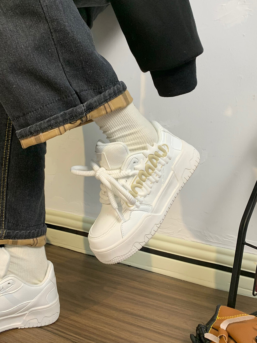 Women's New Dopamine White Thick Sole Height Increasing Women's Shoes Designer Shoes Casual Multifunctional Sports Shoes Breathable Mesh Mil
