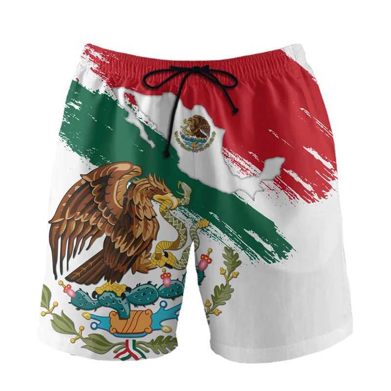 Fashionable Mens Beach Pants 3D Print Mexican Pattern Shorts Summer Quick Dry Material Fitness Casual Sports Mens Beachwear X250220