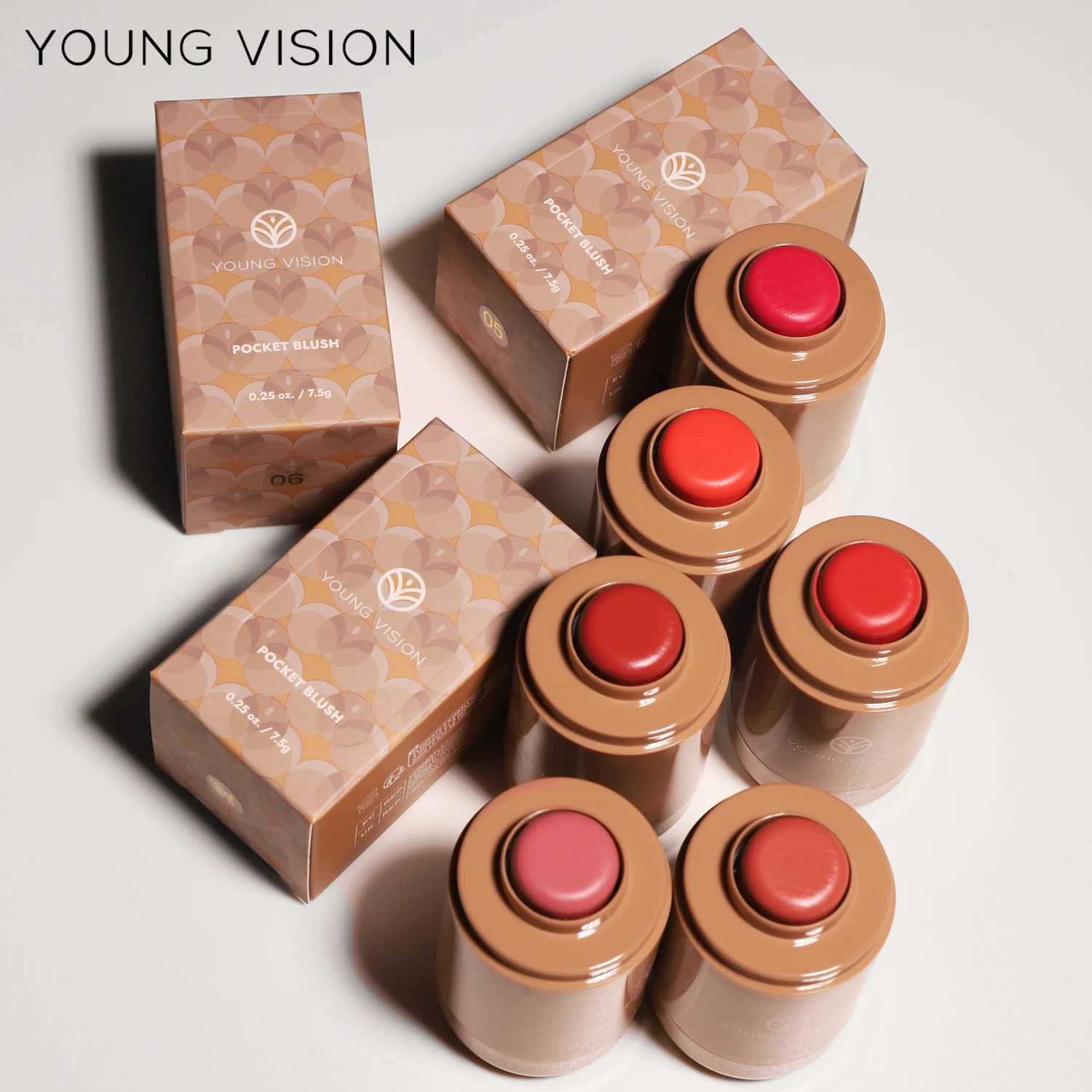 VISION 6-color matte finish natural-looking b stick waterproof lip and cheek dual-use creamy texture b bestW250220