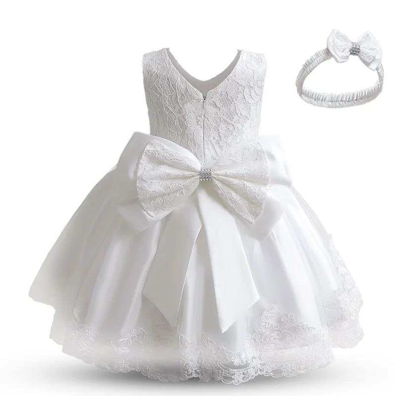 Baby Girl Lace Dresses Infant Flower Wedding Dress Elegant Princess Party Tutu Toddler Kid Birthday Baptism Formal Gala Clothing 250220