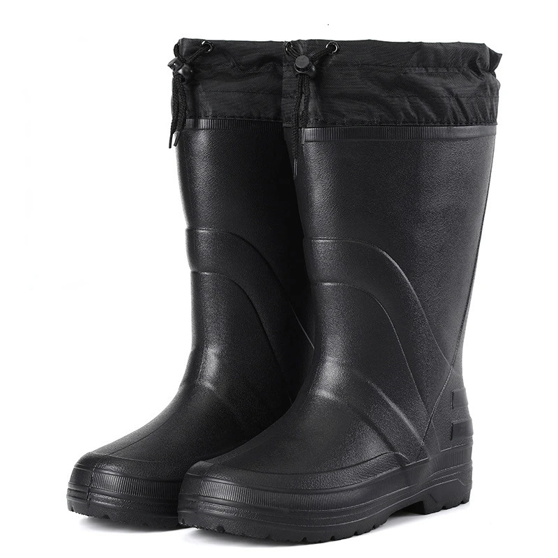 Men Rain Boots High Quality EVA Nonslip Platform Snow Winter Warm Waterproof Shoes Work 250219