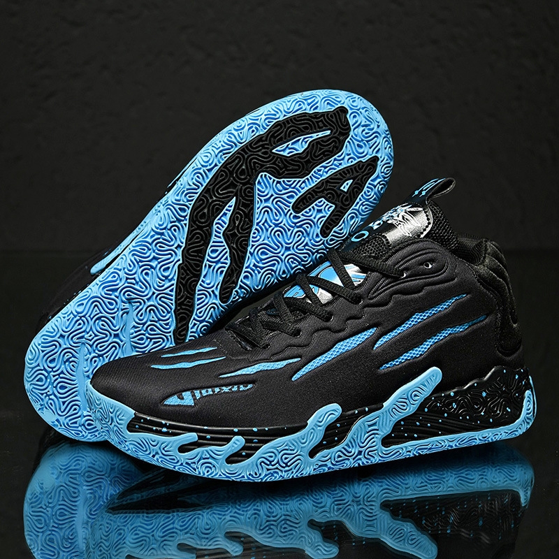 Men's women's indoor and outdoor shock-absorbing anti-slip actual hot combat couple large children's basketball shoes 35-45