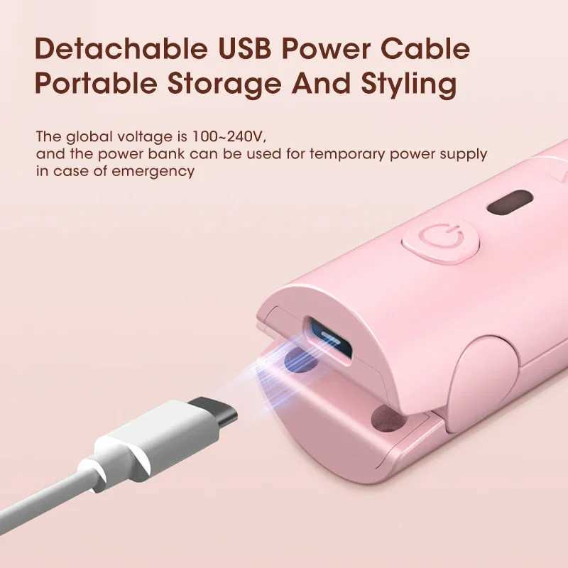 Wireless Professional hair straightener curling iron comb quick heating negative ion hair straightener comb suitable for family travel womens styling 