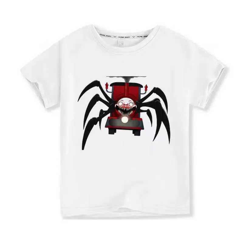 T-shirts Cartoon Game Print Children Cotton T-shirt Train Pattern Choo-choo Boys Girls T Shirt Kids Charles Summer Casual Childs Clothes H250220