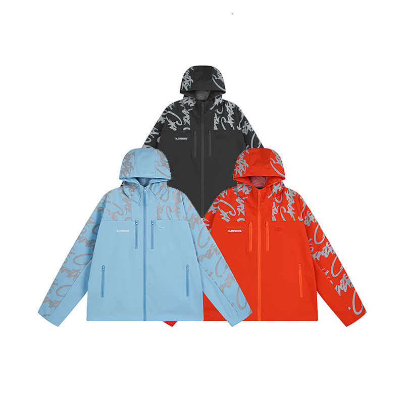 25 Trendy Devil's Island Full Print Letter Embroidery Hoodie Jacket Men's And Women's High Street Pants Set