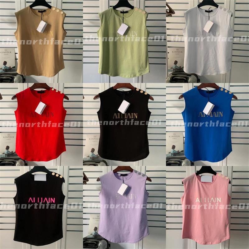 Famous Womens Designer T Shirts High Quality Summer Sleeveless Tees Women Clothing Top Short Sleeve Size S-XL