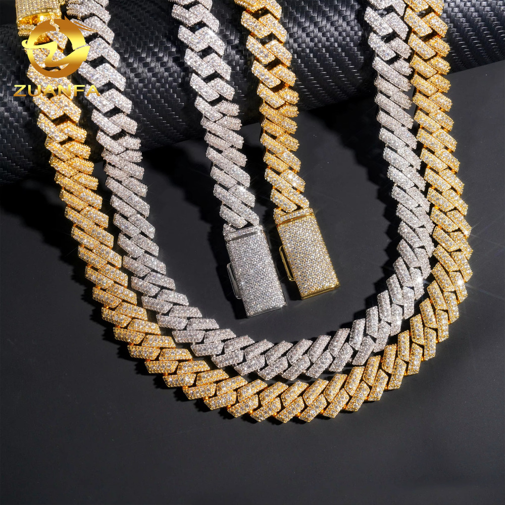 Wholesale Price Miami Men Necklace Zircon Brass Hip Hop Jewelry Iced Out 5A Cz Cuban k Chain