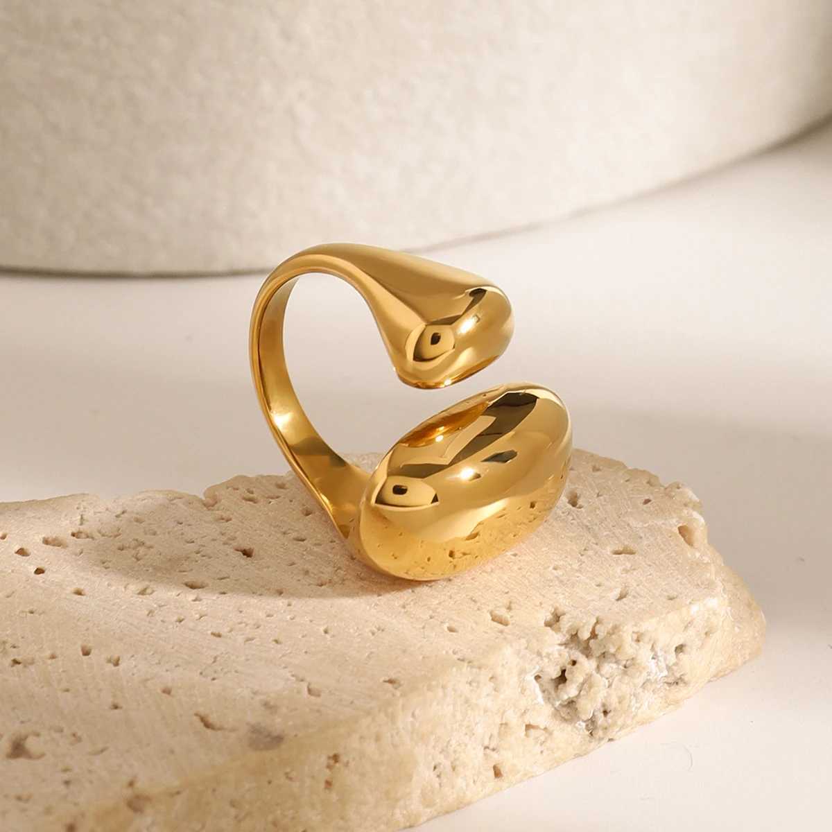 Uworld Minimalist 316L Stainless Steel INS Ring High Quality Waterproof Charm Metal Gold Silver Fashion Finger Jewelry X250220