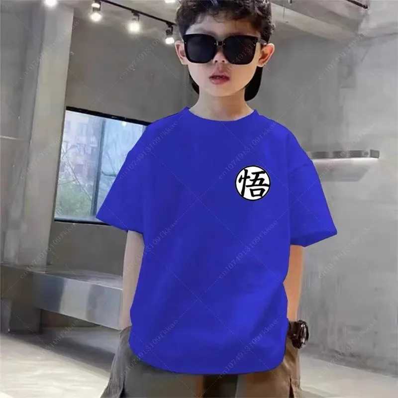 T-shirts Workout Boys Gym T-Shirt Goku Print Short Sleeves T-Shirt Summer Casual Tee Streetwear Kid O-neck Children Cotton Clothing Tops H250220