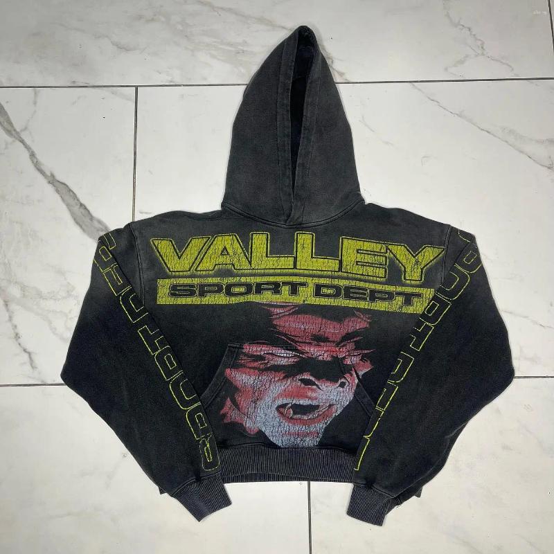 Men's Hoodies Harajuku Washing Trend Brand Sweatshirts Casual Valley Streetwear Heavy Water Oversized Hoodie Tracksuit Men Clothing