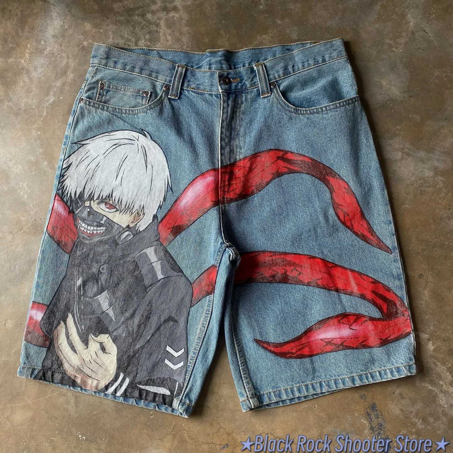 Harajuku Fashion Y2k Bagged Jeans Retro Wide Leg Denim Pants Popular Anime Sports Pants Street Couple Trouser Mens Wear X250220