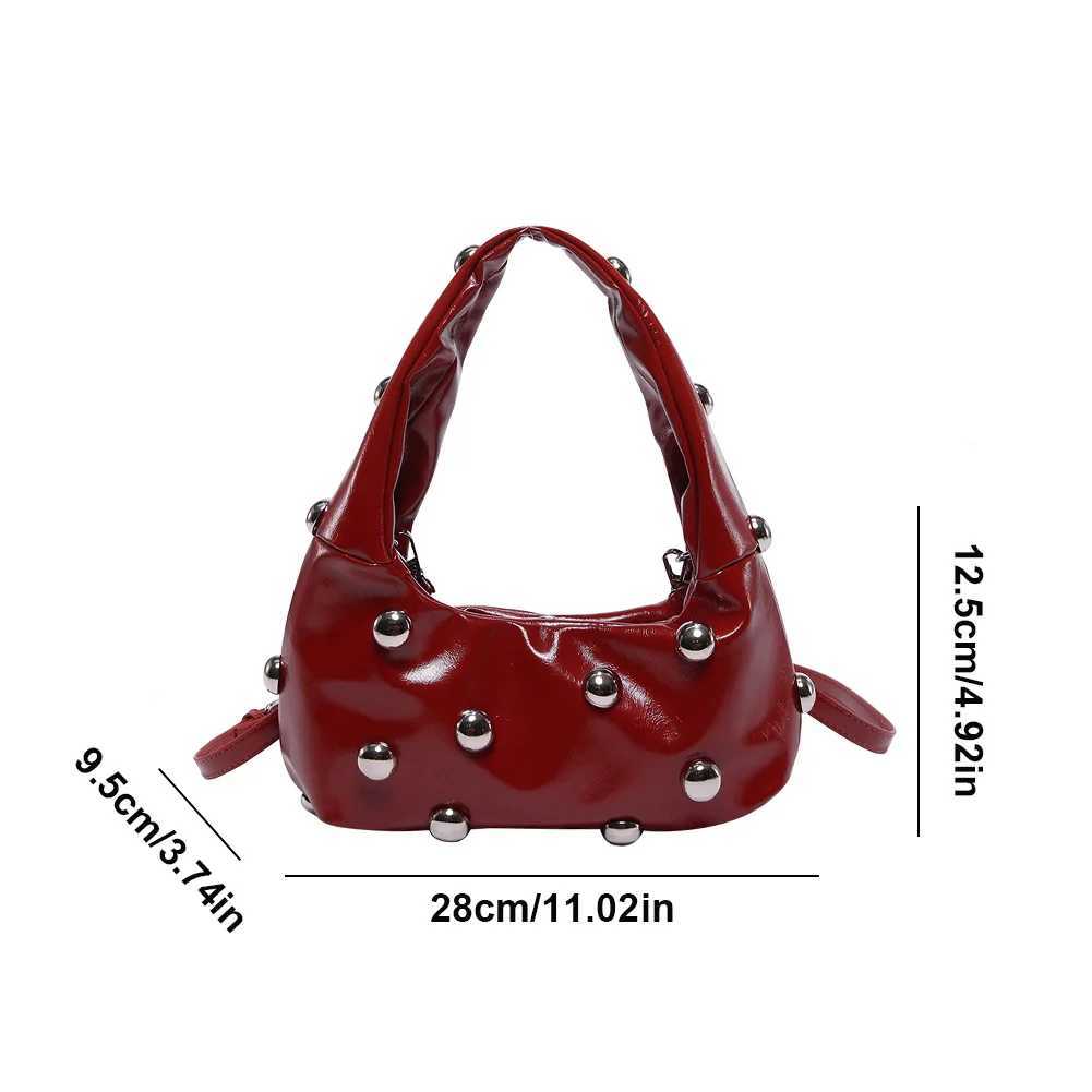 Red Bag for Women Y2K Shoulder Bag Retro Handbag Purse Clutch Chic Hobo Bag Tote Messenger Causal Crossbody Commuter Bags Y250528