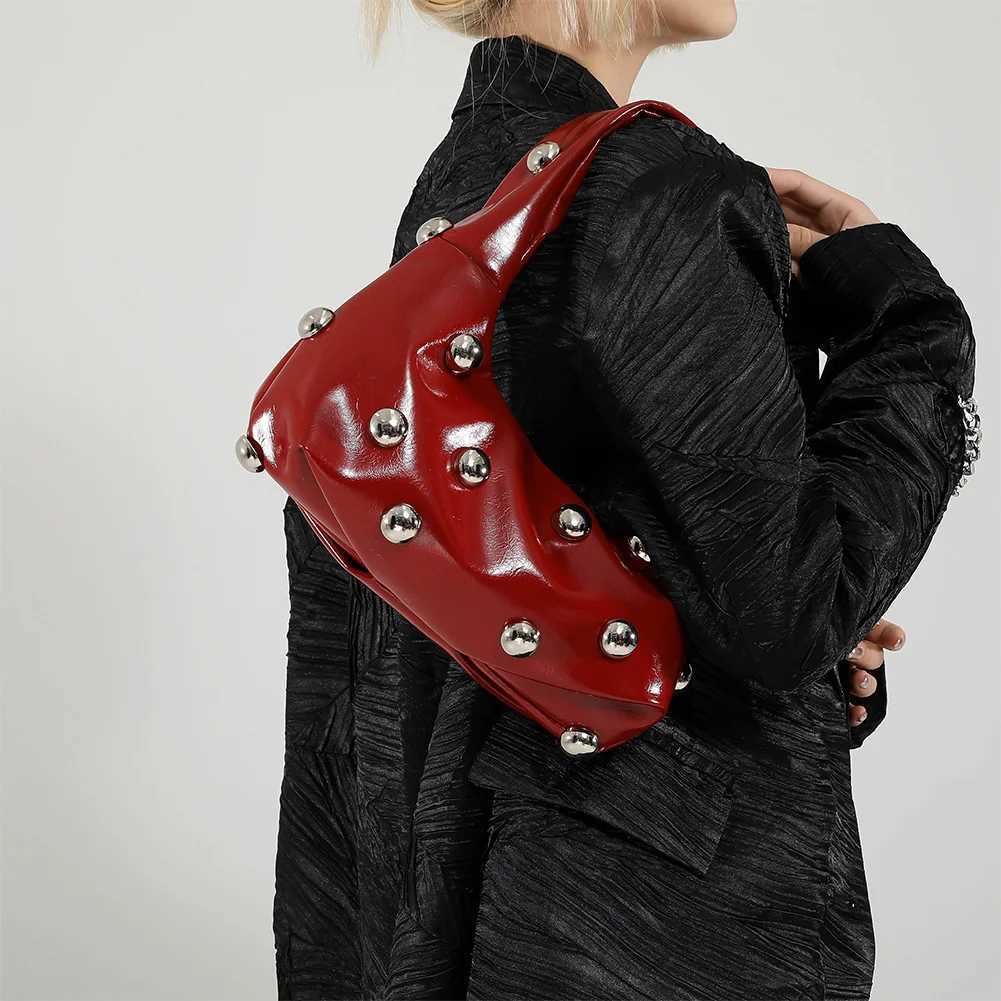 Red Bag for Women Y2K Shoulder Bag Retro Handbag Purse Clutch Chic Hobo Bag Tote Messenger Causal Crossbody Commuter Bags Y250528