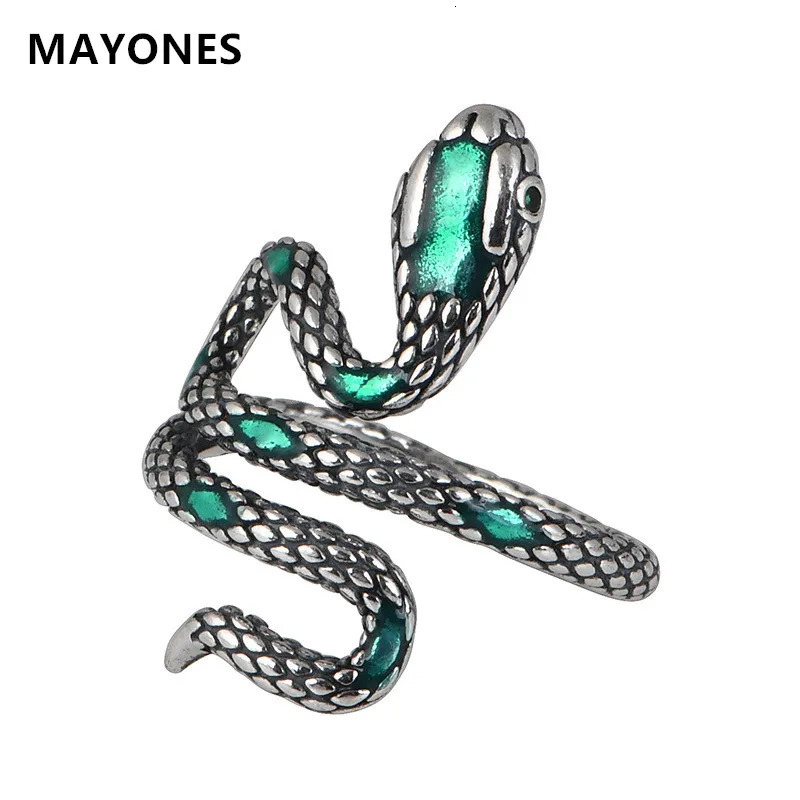925 sterling silver multi-layer winding snake shaped ring mens and womens retro high-end personalized jewelry 250220