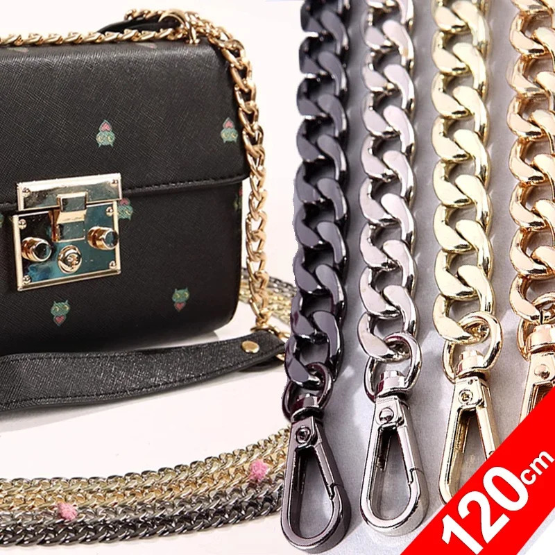 Metal Aluminum Bag Chain Strap Handle Shoulder Crossbody Handbag Diy Replacement Chains Parts Accessories 250213