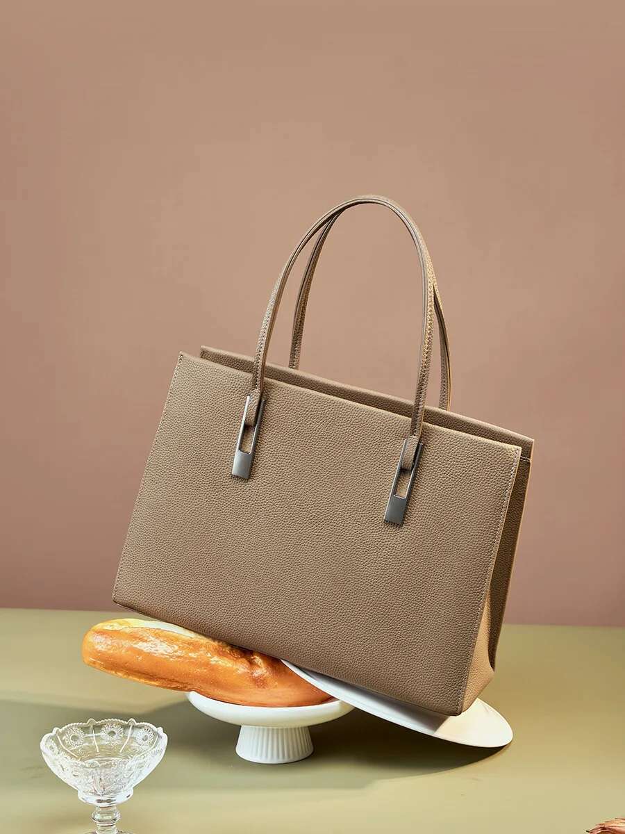 Genuine Leather Bag Trend New Large Capacity Top Layer Cowhide Women's Handbag Shoulder Crossbody Styg Business Bag