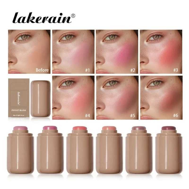 Creamy Ber Stick Cream Smooth Cheek Tint Delicate Rendering Natural Cheek Rouge Matte Pink Apricot Face Rouge Contour MakeupW250220