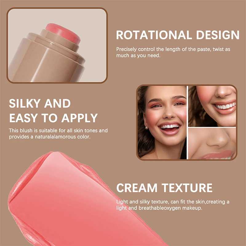 3in1Cream b stick Tinted Durable Matte Natural Rouge Powder Ber Stick Cream Matte Contour Makeup CosmeticsW250220