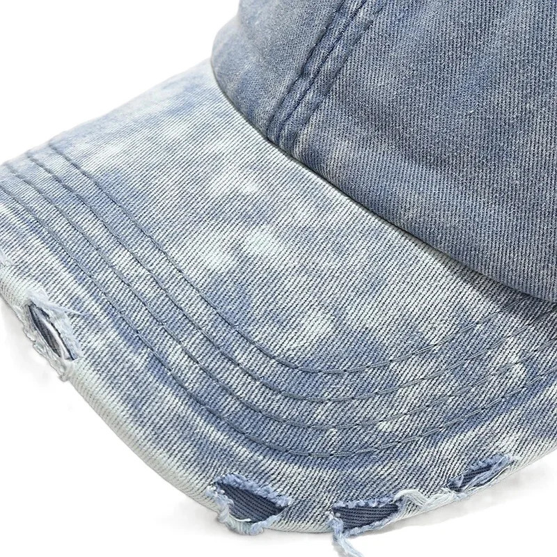 Men Women Distressed Hat Unstructured Baseball Caps Vintage Washed Plain Six Panel Dad Hat Black Brown Pink Blue 250214