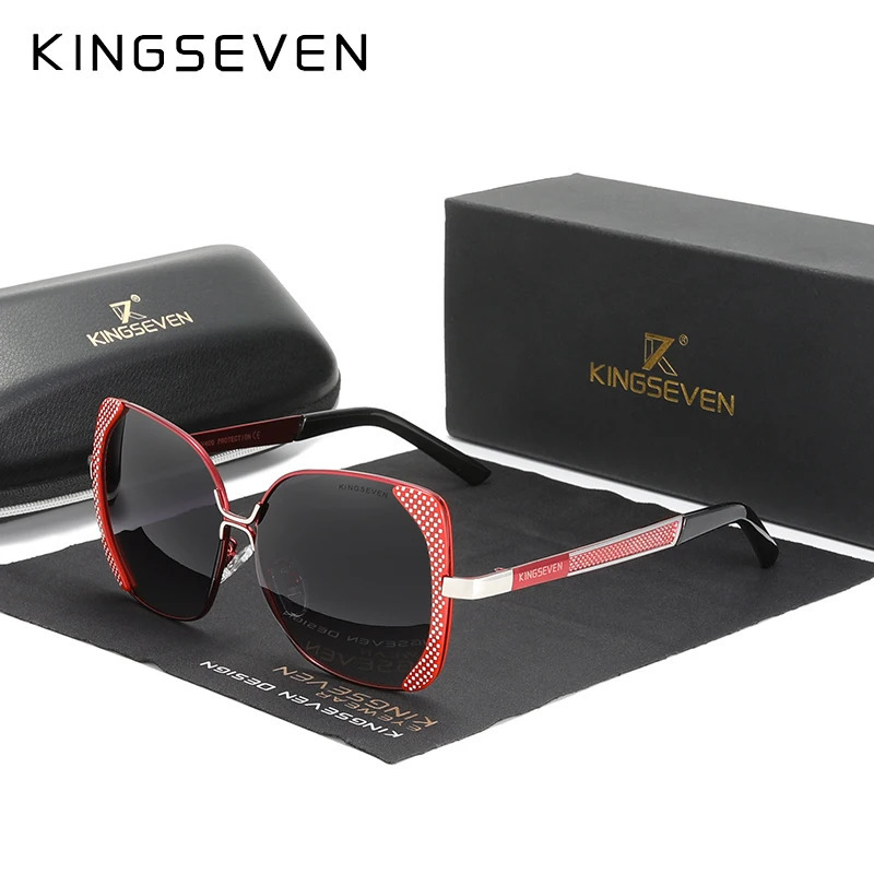 KINGSEVEN Polarized Sunglasses Women UV400 Gradient Lens Butterfly Fashion Glasses Ladies Female Vintage Driving Eyewear 250214