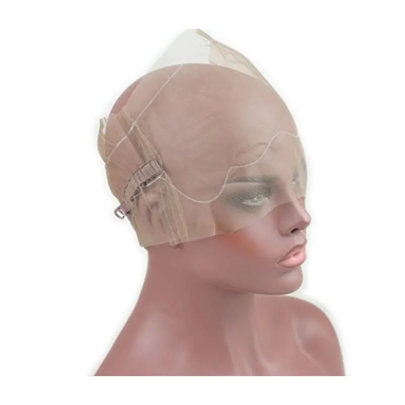 360 Lace Wig Cap for Making Wigs Swiss and French Lace Hair Net with ear to ear Stretch Medium Brown Color for Wig Making 250214